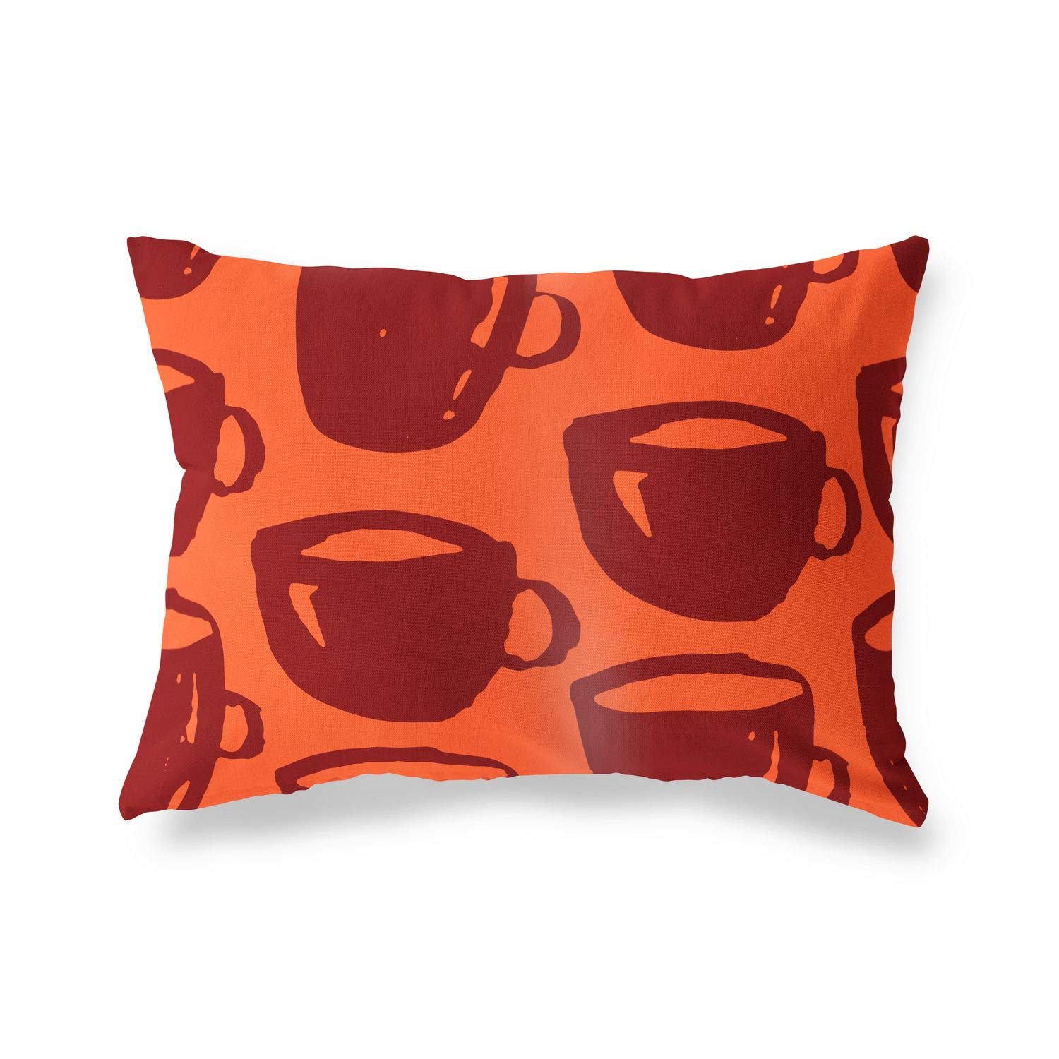 BonaMaison Decorative Cushion Cover, Orange Bordeux Throw Pillow Covers, Home Decorative Pillowcases for Livingroom, Sofa, Bedroom, Size: 45X60 Cm - Designed and Manufactured in Turkey