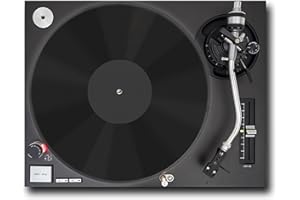 TAZSTUDIO Acrylic Turntable Mat 3mm - Platter Slipmat for 12" Vinyl Vintage Record Player - Black Acrylic Slip mat Vinyl - Improves Sound Quality & Provides Tighter Bass - Anti Static Record Player Mat