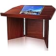 Pyle Foldable Desktop Lectern Podium Stand-Portable Folding Tabletop Desk Teacher Speaker Lecture Classroom Presentation Stand, Laptop Computer Book Holder-Pyle PLCTND41