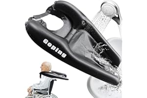 Goping Hair Washing Basin for Bedridden Inflatable Hair Washing Sink for Wheelchair Portable Shampoo Bowls at Home for Handic