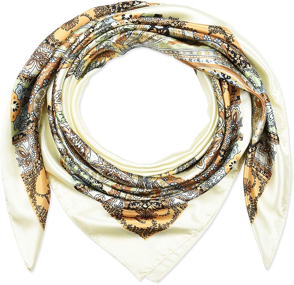 35 große HaarBandana, WesternStil, Satin wie Seide, Kopftücher, zum