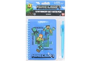 Innovative Designs Minecraft Spiral Notebook with Pen | 50 Sheets