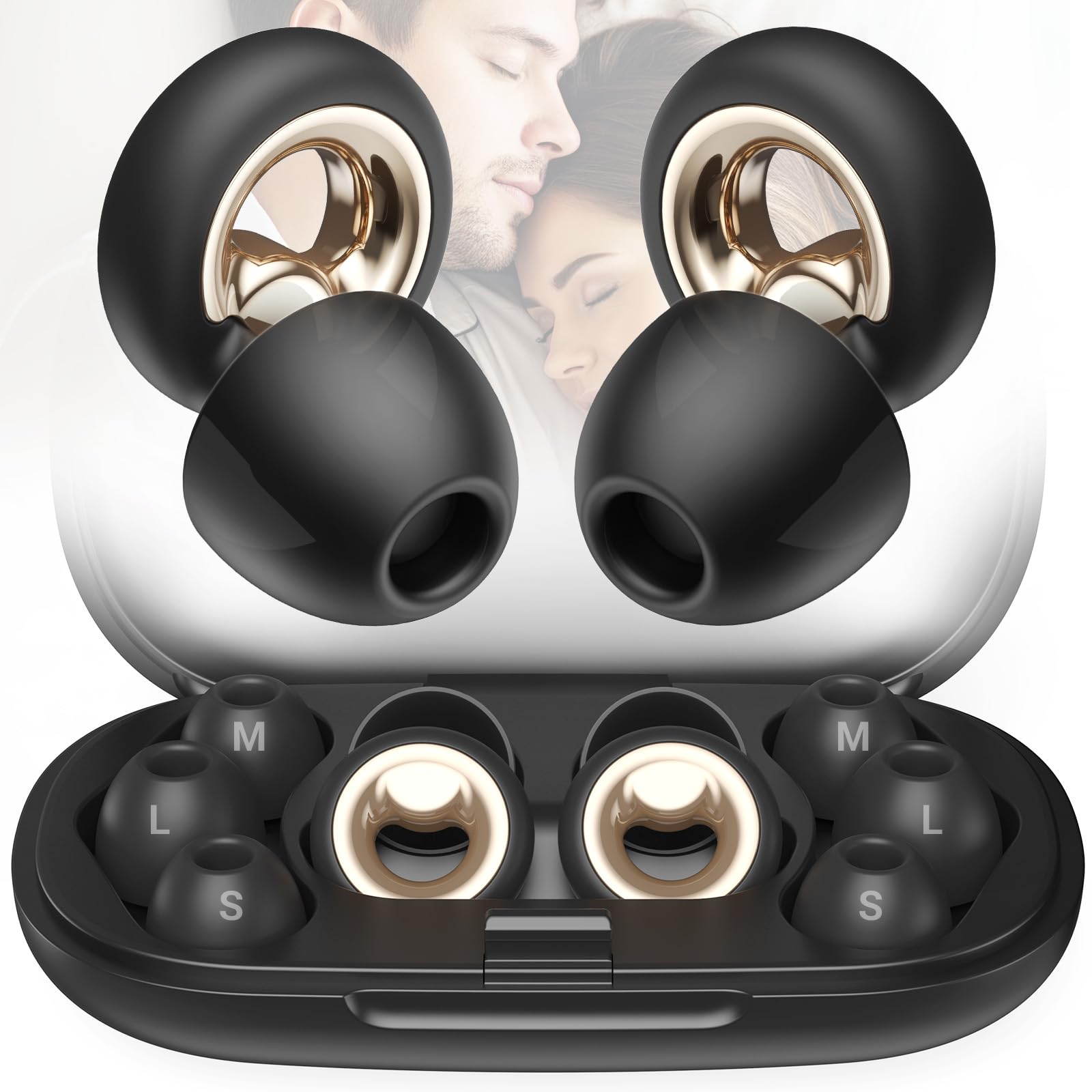 Photo 1 of ****SIMILAR ITEM***
Ear Plugs for Sleeping, Reusable Silicone Noise Cancelling Ear Plugs, 45dB Soft Hearing Protection Sleeping Earplugs with 8 Tips for Concerts, Work, Shooting and Travel (Dark Black)