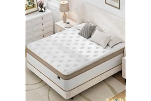 EEN EEN SLEEP Full Size Mattress - Upgrade Strengthen Medium 12 Inch Hybrid Full Mattress in A Box, Mattress Full Size With High Density Memory Foam and Independent Pocket Springs, Strong Edge Support