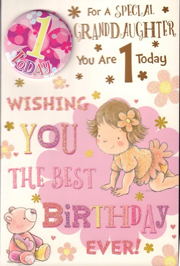 granddaughter 1st birthday card amazon