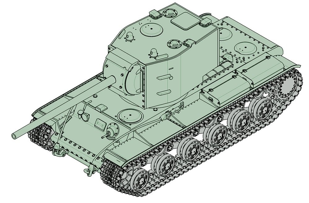 Trumpeter 1:72 - Russian KV-2 with 107mm ZIS-6