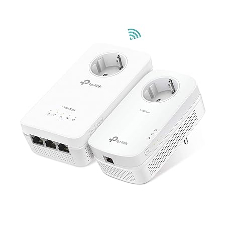 TP-Link TL-WPA8630P KIT AV1300 Wifi AC1350 Gigabit Powerline Adapter (1350 Mbit/s Wifi und 1300 Mbit/s Steckdose Powerline, W
