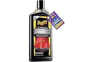 MEGUIAR'S Meguiar’s Ultimate Compound, Pro-Grade Car Scratch Remover for Paint Correction, Removes Swirls and Defects While Restoring Gloss and Shine, Christmas Gifts for Car Guys, 15.2 Oz