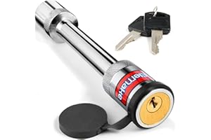 Elemake Trailer Hitch Lock - Trailer Hitch Pin 5/8" for Class III IV 2'' and 2-1/2'' Receivers, Heavy Duty Anti-Theft Trailer Receiver Hitch Pin with Brass Core Locking, Weatherproof Cap