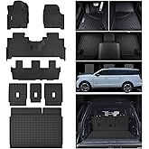 All-New 2025 Floor Mats for Ford Expedition MAX(Only Fit Max 8 Seats / 2nd Row Bench Seat) with Cargo Liners,TPE All Weather Protection Floor Liners with Trunk Mat Covering The Backrest