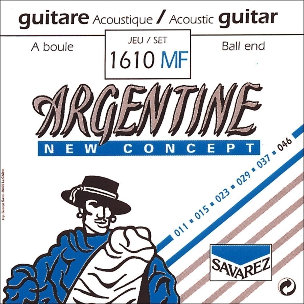 Savarez single string for acoustic guitar Argentine E6 .045w Extra Light 1016 with loop end (from set 1510)