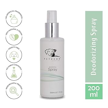 Petveda Winterfresh Deodorant Spray | Deodorizing Spray for Dogs and Cats | Long Lasting Fragrance to Refresh | Ideal for Daily Use | All Coat Types| Petveda Ayurvedic Pet Care | Alcohol Free |SLES & Paraben Free - 200 ml