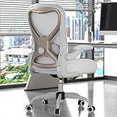 CASASIO Office Desk Chair with Ergonomic Lumbar Support, Extra-Thick Seat Cushion, Flip-up Arms, Breathable Mesh Back, Computer Task Chair for Home Office