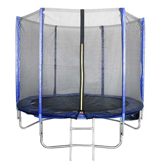 wolketon Trampolin Ø180 cm - Ø430 cm, rundes Gartentrampolin Outdoor mit Sicherheitsnetz, mit gepolsterten Stangen, Sicherhei