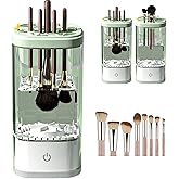 Electric Makeup Brush Cleaner:Fast and Efficient Machine for Deep Cleaning All Brush Types, Compact and Portable for Travel and Home, Ideal for Makeup Enthusiasts and Professionals (White)