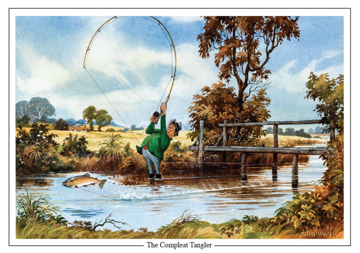 Thelwell The Compleat Tangler by Norman A5 Fishing Greeting Card with Envelope