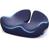 ZIKEE Pioneering Seat Cushion for Pressure Relief, Ergonomic Office Chair Cushion for Sciatica, Back, Hemorrhoids & Tailbone Pain Relief, High-Density Memory Foam Car Seat Cushion with Anti-Slip Base