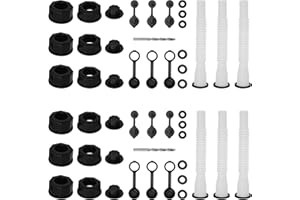 Hoypeyfiy 50 Pieces/Set Flexible Gas Can Spout Pour Nozzle with Stoppers Anti-spilling Fuel Can Nozzle Gas Tank Nozzle Replac
