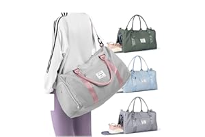 BJLFS Weekender Duffel Bags for Women, Travel Totes Bag for Airplane, Cute Sports Gym Dance Bag Overnight Luggage Bag with Wet Pocket Shoe Compartment, Carry On Hospital Bag for Labor and Delivery