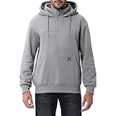 TUAOVA Men's Fashion Hoodies Sweatshirts Loose Fit Heavyweight Quarter-Zip Sweatshirt Fleece-Lined Pullover