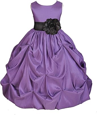 amazon purple flower girl dresses