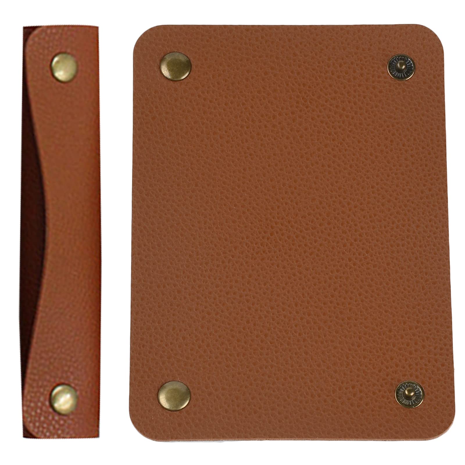 GORGECRAFT 2PCS Handbag Handle Wrap Saddle Brown Handbag Leather Handle Covers Grocery Bag Purse Wallet Wrap Protectors Craft