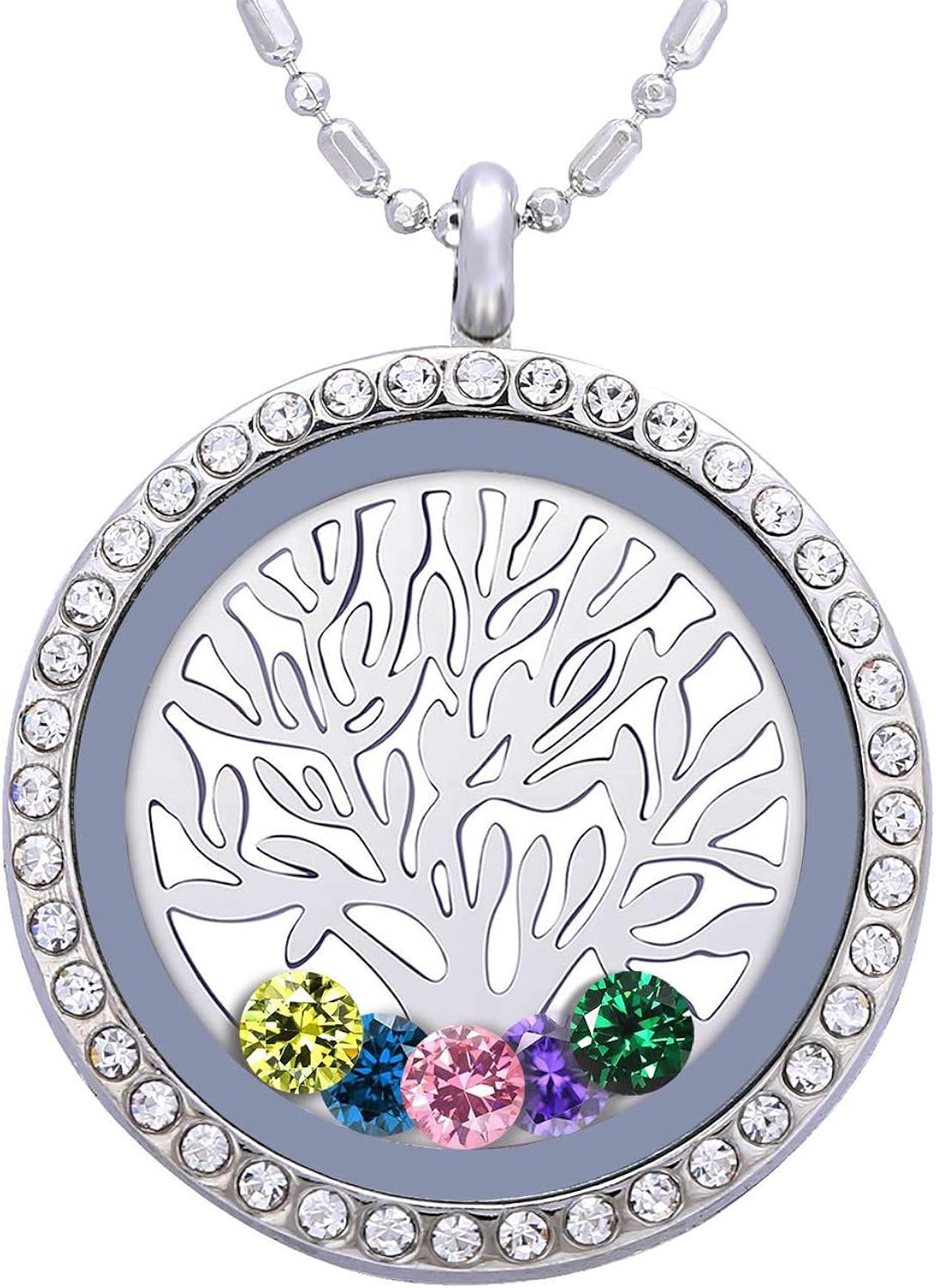 Birthstone Family Tree of Life Necklace