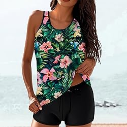 Tankini Swimsuits for Women Tummy Control Blouson