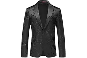 Rogers & Morris Blazer for Men Casual Slim fit Suit Jacket Dress Party Floral Men's Sport Coat Chaqueta de Traje para Hombre