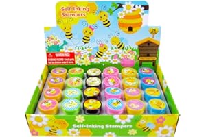 TINYMILLS Tiny Mills 24 Pcs Bee Stampers for Kids, Bumble Bee Party Favors Baby Shower Favors Bee Party Supplies