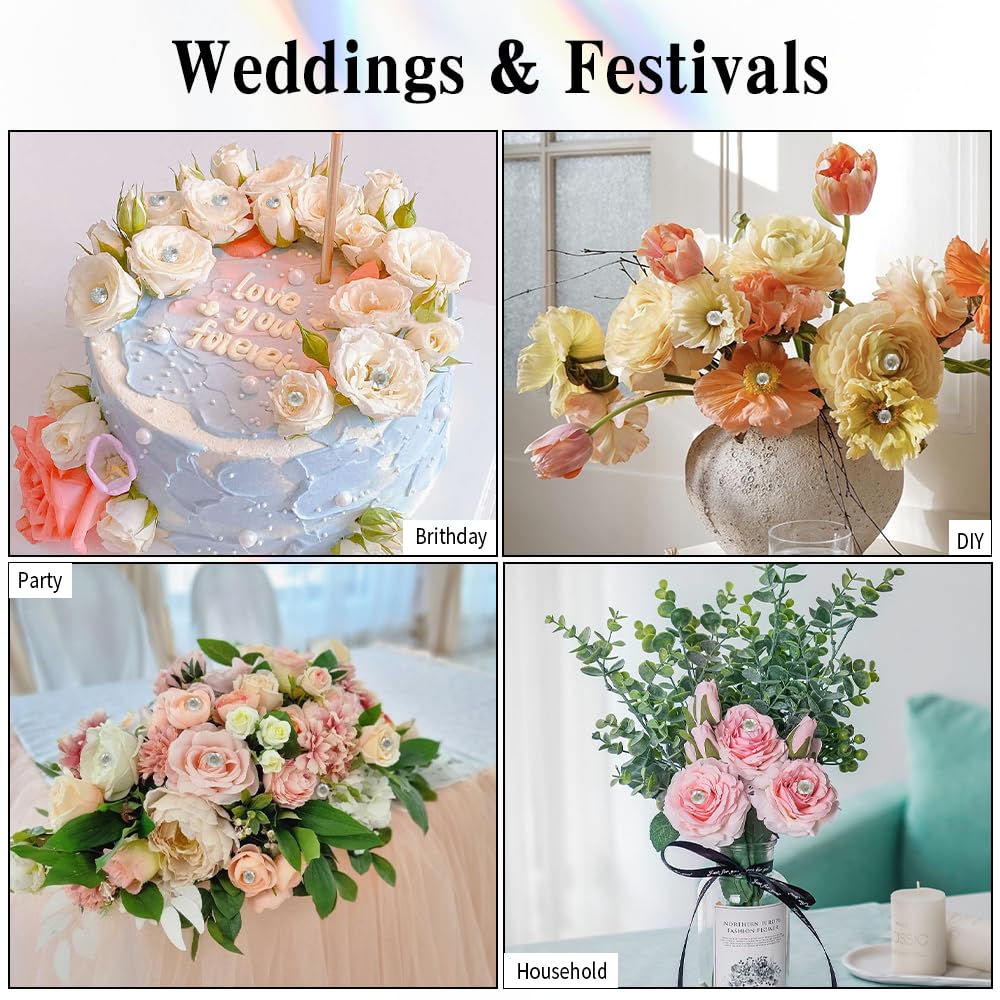 100pcs Diamond Pins for Bouquets, 2.1 Inch Floral Pins,Corsage Pins,Boutonniere Pins, Straight Pins Sewing for Crafts, Pins for Flowers, Flower Pins, Flower Bouquet Accessories, Floral Supplies