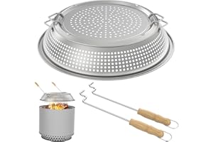 DCYOURHOME Fire Pit Spark Protector Screen for Solo Stove Ranger 15" Accessories Stainless Steel Fire Screen for Solo Stove Ranger and Outdoor Fire Pits, Heavy Duty Spark Shield for Backyard Party Fire Pits