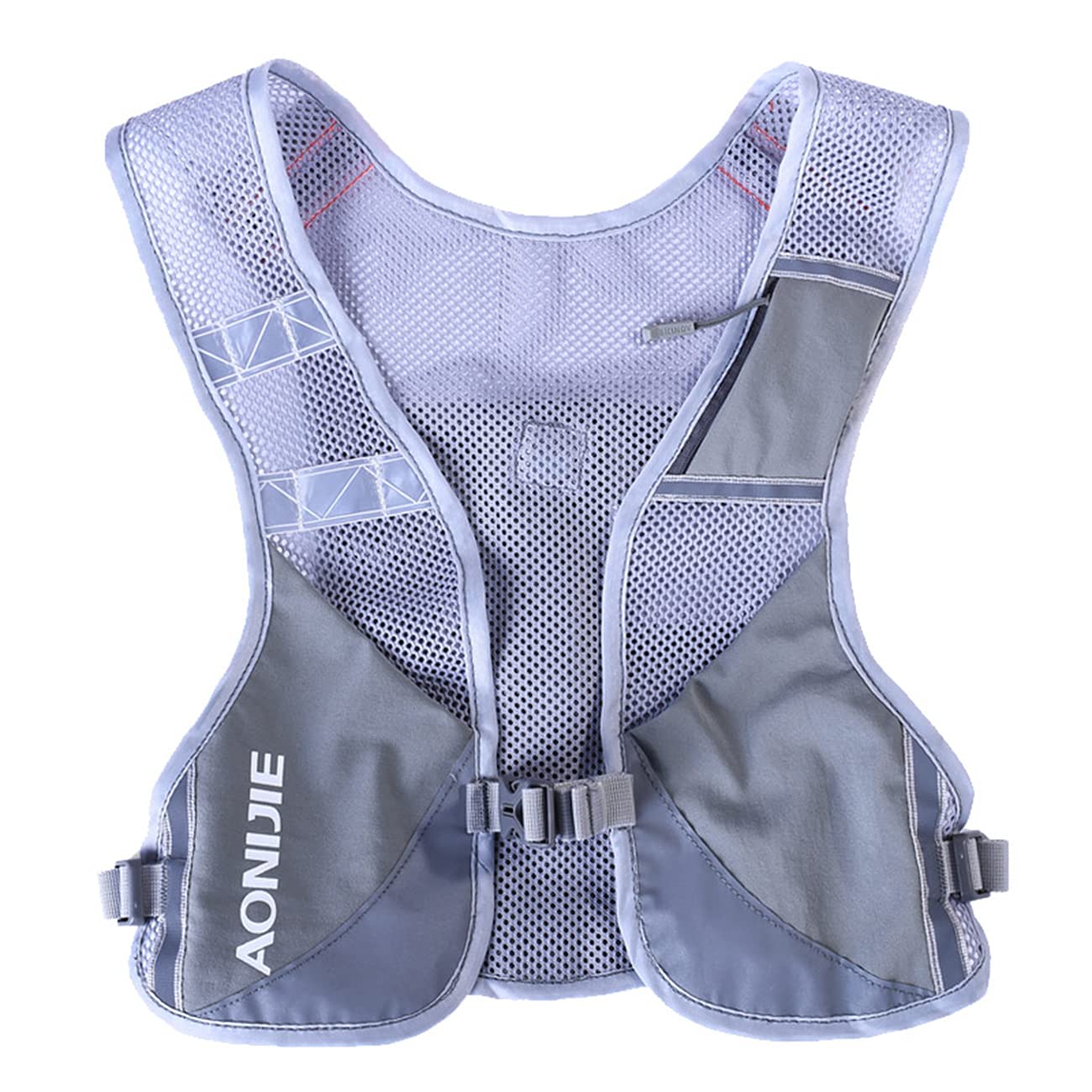 Reflective Hydration Pack Backpack Running Hydration Vest Marathon Runner Rucksack Cycling for Men & Women-AONIJIE (Grey, One Size)