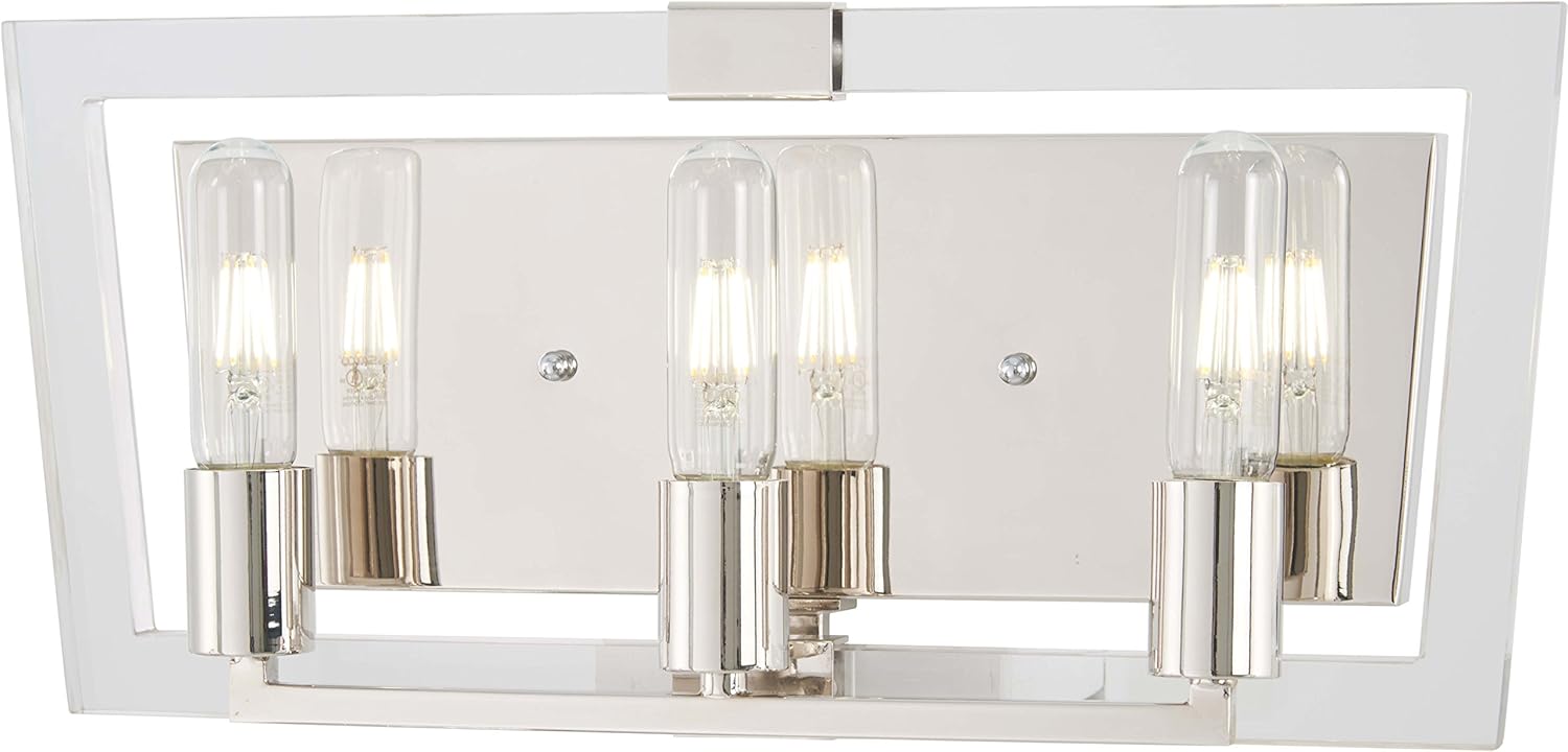 Best Vanity Lighting Polished Nickel With Crystals 3 Lights