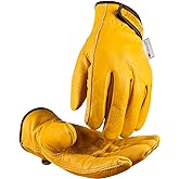 toolant Winter Leather Work Gloves, Warm 3M Thinsulate Lining for Cold Weather Work, Thermal Insulated Gloves