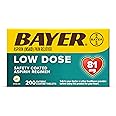 Bayer Aspirin Regimen , 81mg Enteric Coated Tablets, Pain Reliever/Fever Reducer, 200 Count