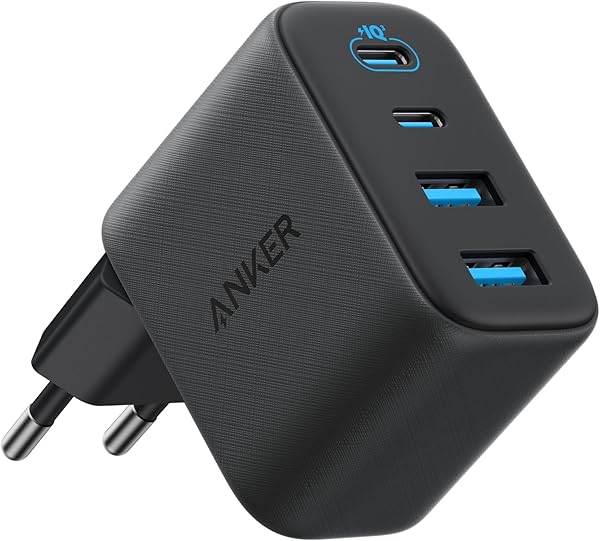 Anker Zolo 50W USB C Ladegerät, 4-Port Netzteil mit 2 USB-C und 2 USB-A, Kompaktes Schnellladegerät Für iPhone 17 Pro Max/16/15/14/13-Serie, iPad, Pixel, Galaxy, MacBook (ohne Kabel)