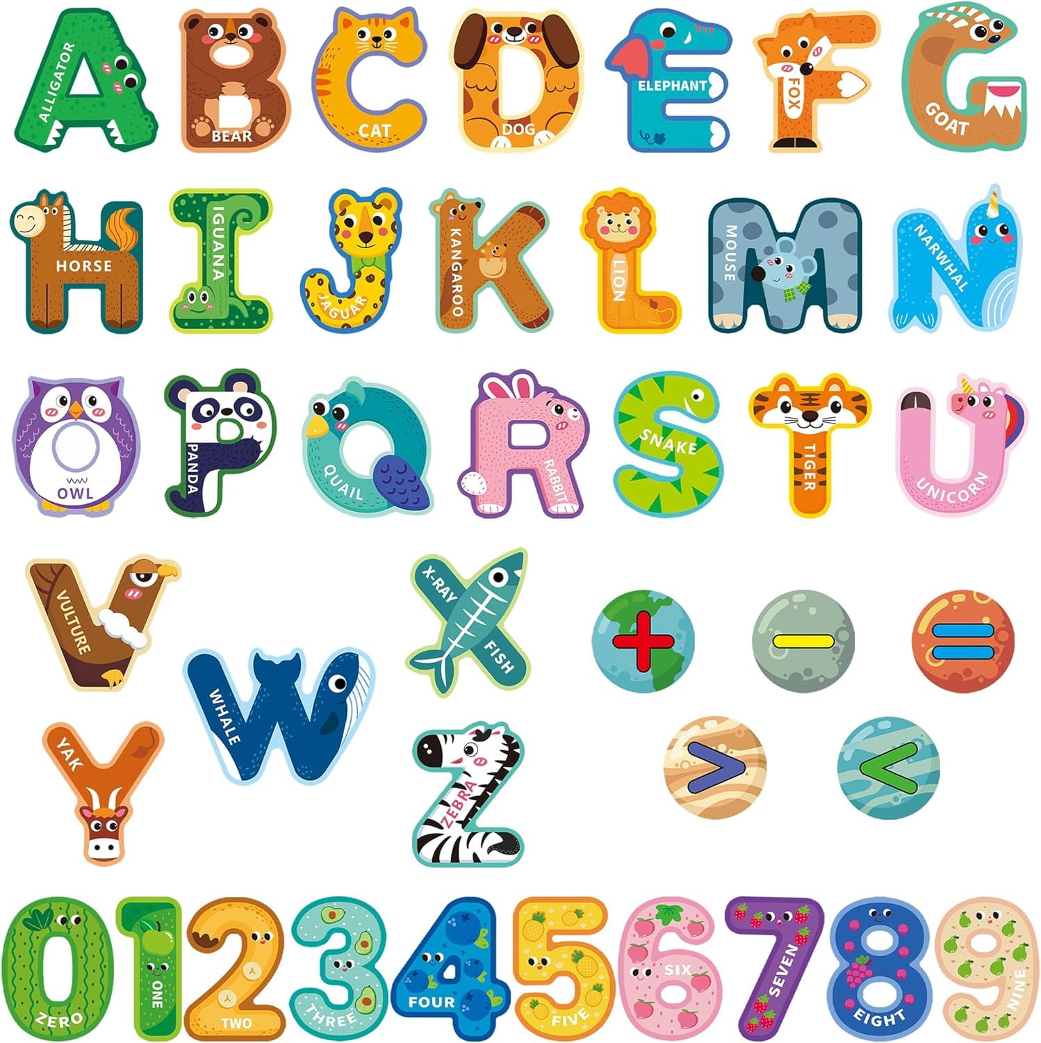 Alphabet Magnet, Fridge Magnets for Toddlers, Magnetic Alphabet Letters, ABC Magnets for Toddlers Refrigerator, Baby Fridge Magnet (Uppercase Letter+Numbers C)