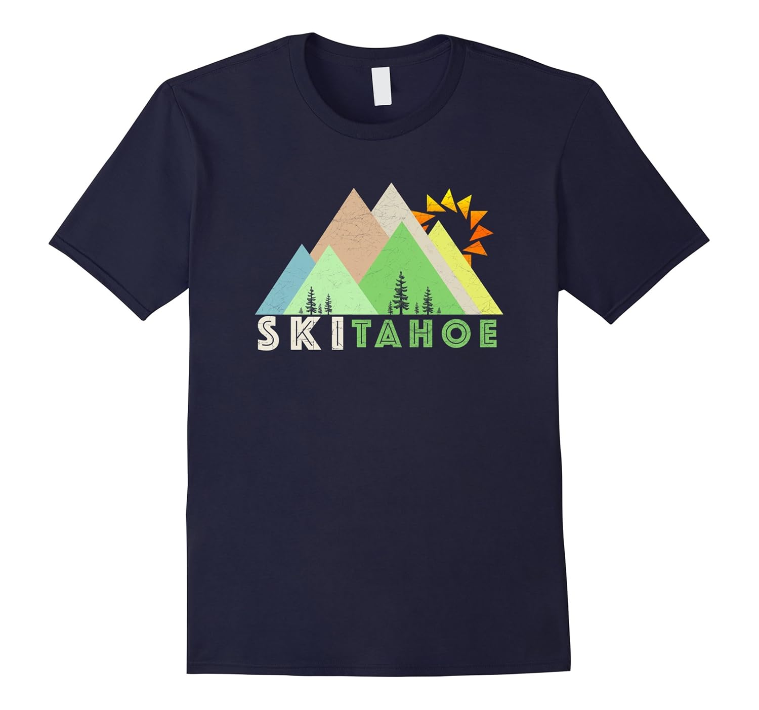 Ski Tahoe Shirt-Retro Vintage Tahoe T-Shirt-Rose