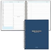 Sweetzer&amp;Orange Undated Daily Planner for Organization, Spiral Logbook with Hourly Schedule, Everyday Workbook Undated Diary- Routine To Do List Journal, Work Calendar Organizer Notebook, 200 Pages, 9&rdquo; x 10.75&rdquo;