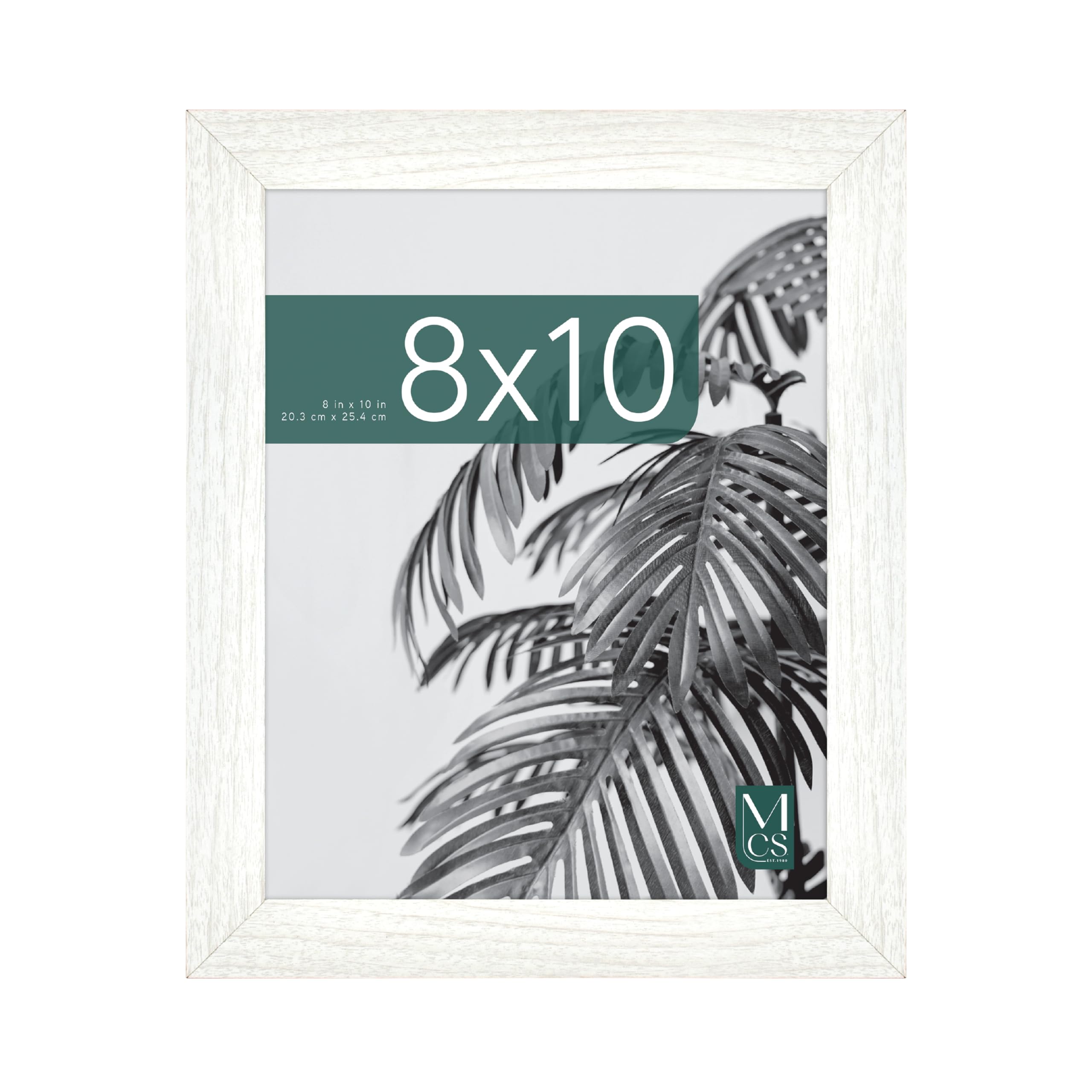 Photo 1 of MCS Studio Gallery 8x10 Picture Frame White Woodgrain, Vertical & Horizontal Wall Hanging & Easel for Tapletop Display, Rectangle Photo Frame for Photos, Posters & Art Prints (1-Pack)