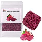 Freeze-dried Dragon Fruit 5.3oz/150g,Freeze Dried Fruit Snacks No Added Sugars,Frozen Dragon Fruit Chunks for Yogurt, Salads, Smoothies,Drink, Baking, Breakfast Cereal
