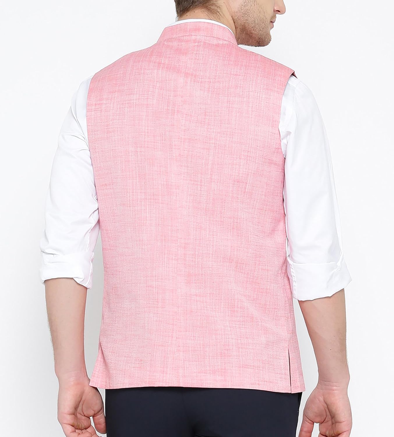 shaftesbury london men's cotton nehru jacket