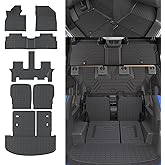 Rongtaod Floor Mats Compatible with 2020-2025 Kia Telluride 7 Seats Trunk Liner Cargo Liner Back Seat Cover Kick Mat 2024 Telluride Accessories (Floor Mats+Trunk Mat+2nd&3rd Row Backrest Mat)
