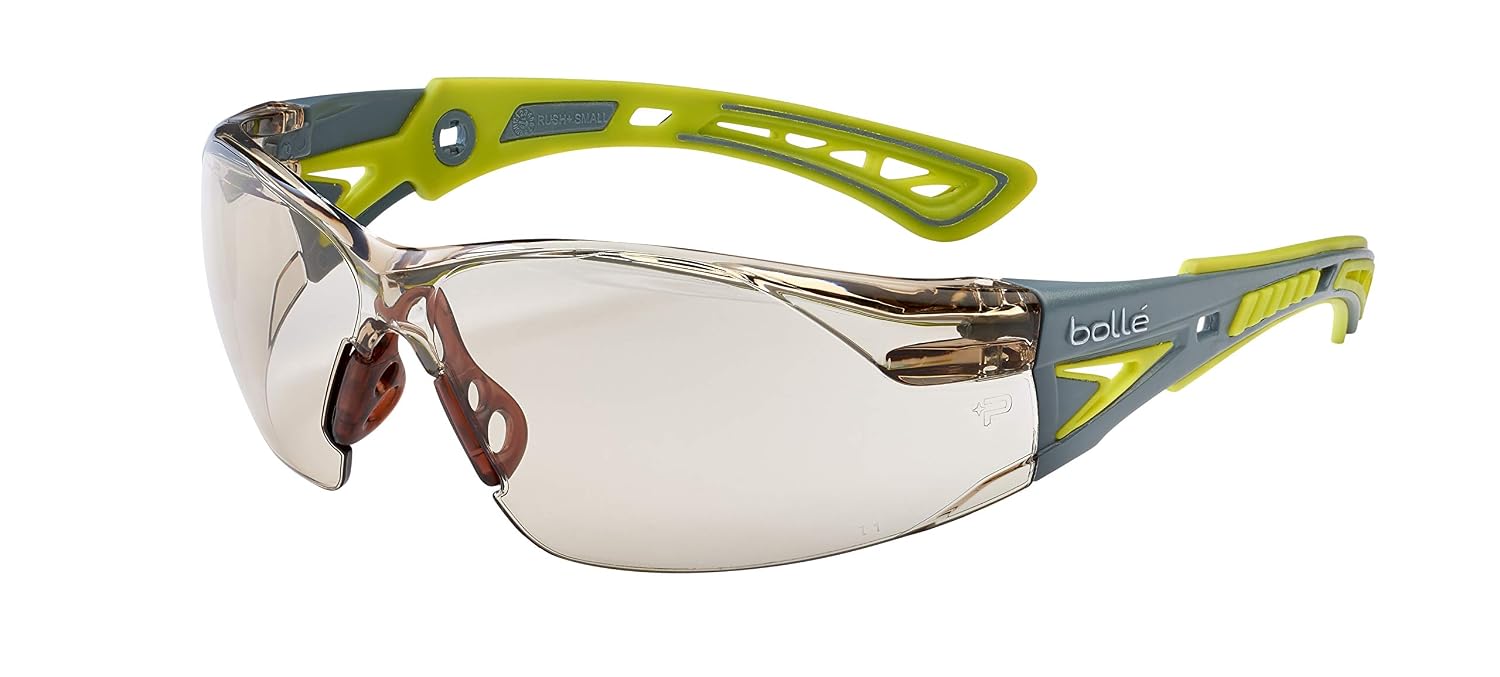 RUSHPSCSPL Bolle Rush with Grey Lenses with Protection Against UVA/UVB, Shocks, Fog and Blue Light, Grey/Yellow - Image 3
