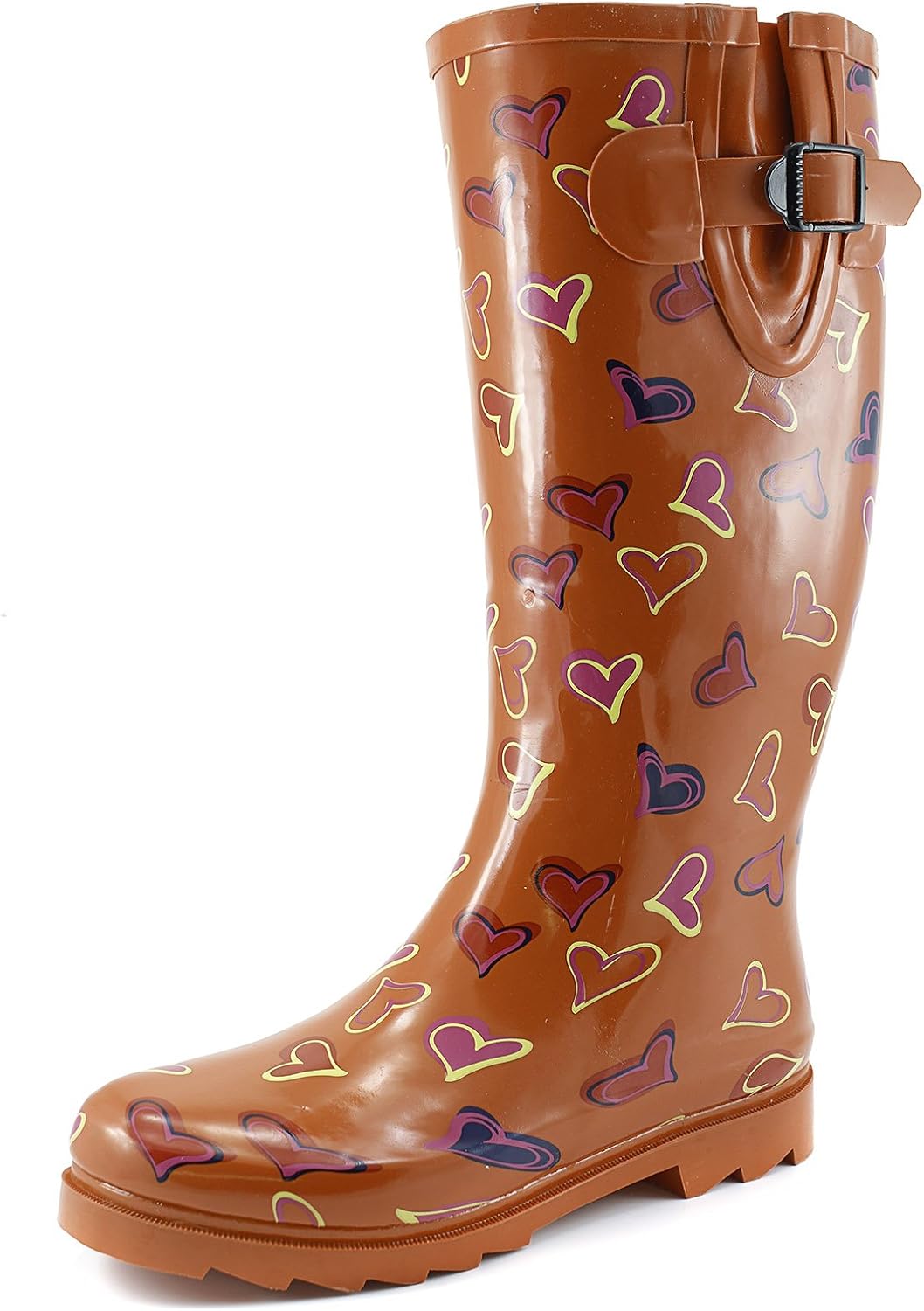 multi colored rain boots