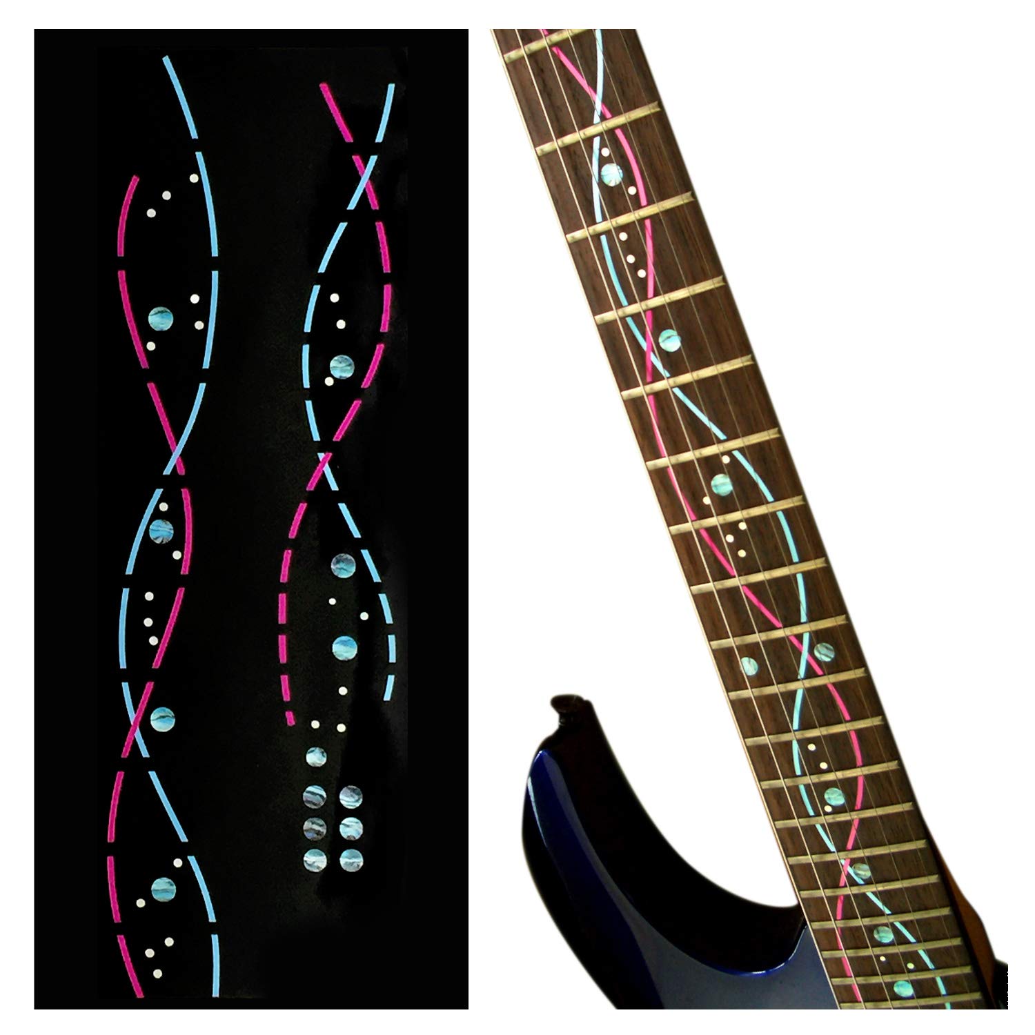 Inlaystickers Fret Markers for Guitars - Steve Vai DNA FT-076DNA