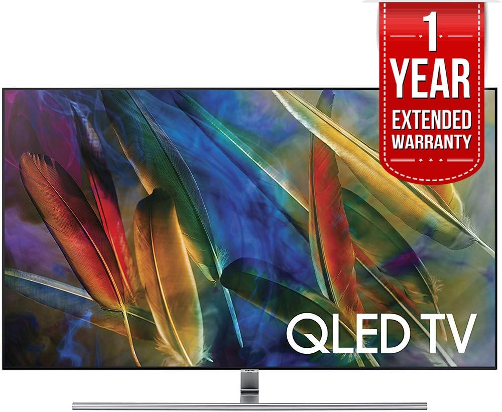 SAMSUNG Flat 55" 4K Ultra HD Smart QLED TV (QN55Q7FAM) with 1 Year Extended Warranty