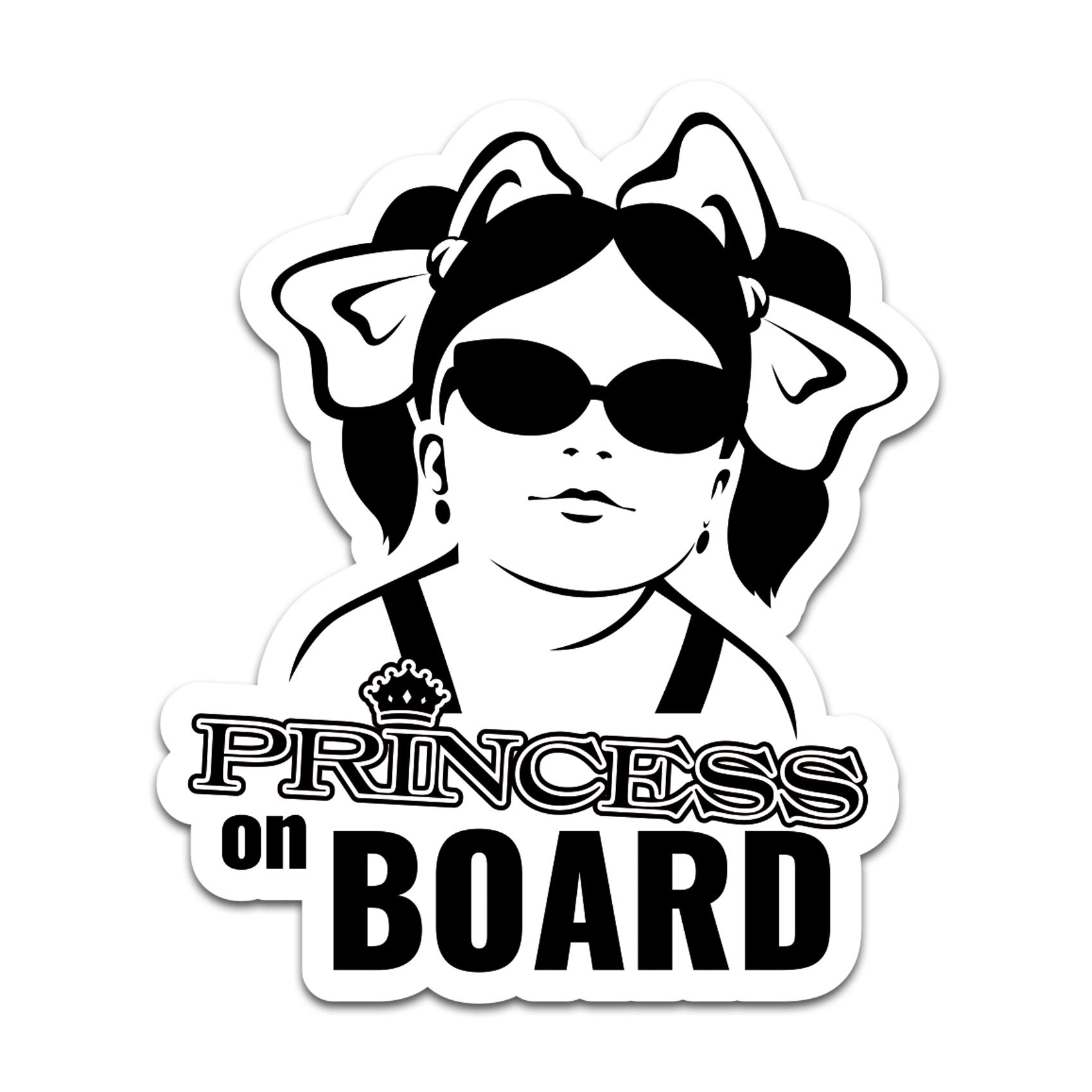 Baby and Friends on Board Sticker Child Dog Cat or Princess Sticker for Vehicles Car Bus Caravan Car Sticker Car Accessories R118 (Princess)