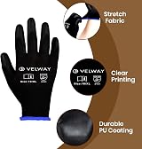 Velway 12 Pairs Safety Work Gloves PU Coated Non-Slip EN388 Size XL 10 view 2